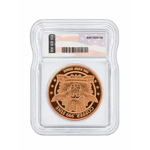 NO DATE - 1oz Statue of Liberty Copper Round - ICG ANY GRADE